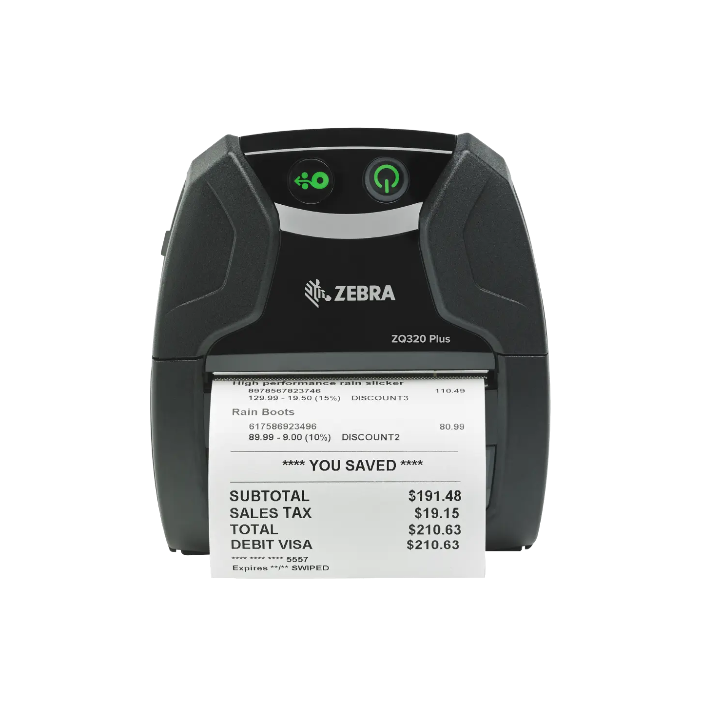 Impresora de etiquetas portátil 3" avanzada Zebra ZQ320 PLUS para uso en exterior